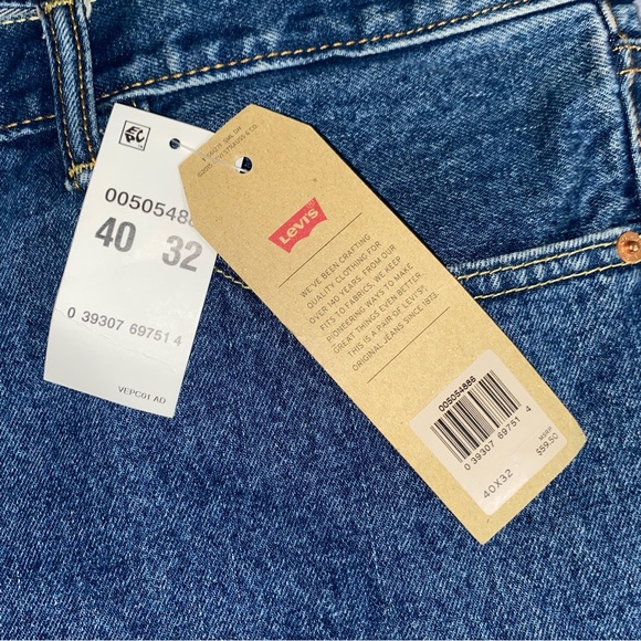 Levi's® Men's 505 Straight Leg Regular Fit Jeans - Dark Blue 40x32 - Picture 10 of 16